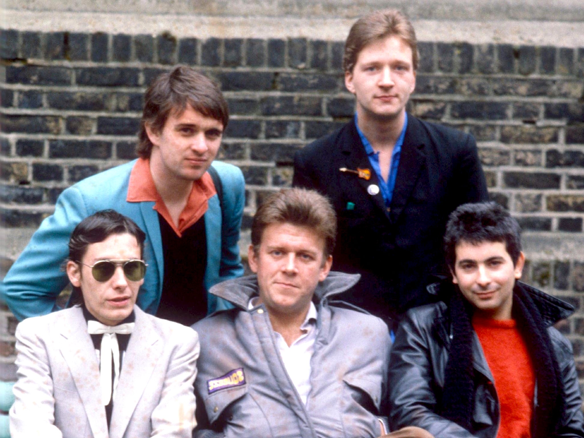 Squeeze (from left): Jools Holland, Chris Difford, Gilson Lavis, Glenn Tilbrook and Harry Kakoulli