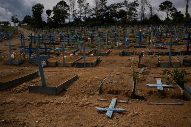 <p>A public cemetery in Manaus, dedicated exclusively to victims of Covid-19</p>