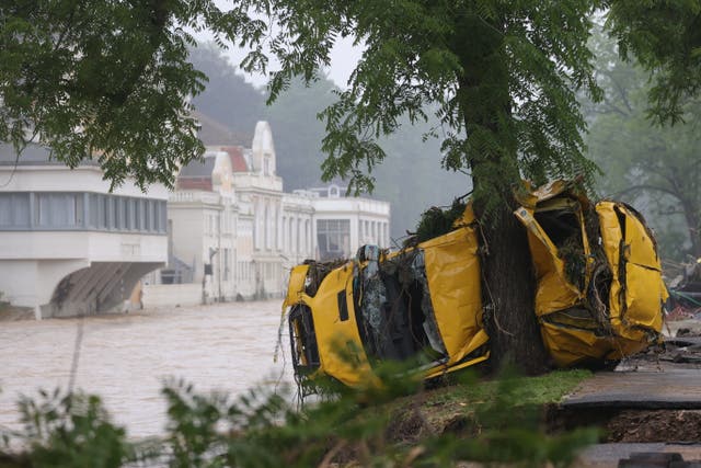 <p>Floods sweeping through German towns</p>