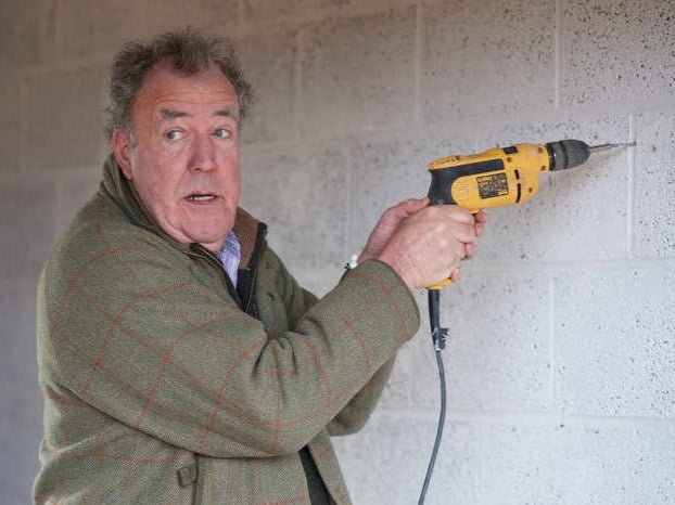 Jack of all trades: Clarkson performs some handiwork in a scene from ‘Clarkson’s Farm’