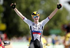 Matej Mohoric takes solo victory as Mark Cavendish is forced to wait for record-breaking win