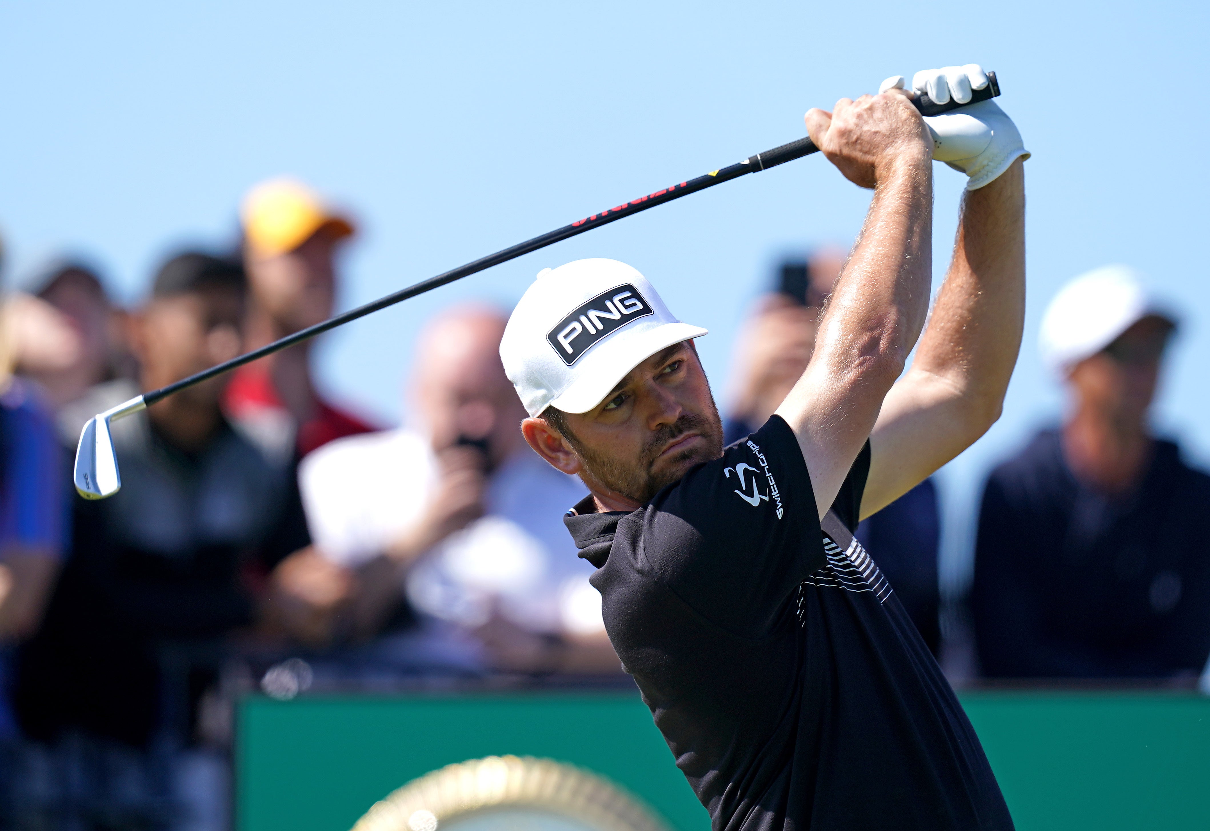 South Africa’s Louis Oosthuizen set an Open record with a halfway total of 129 at Royal St George’s