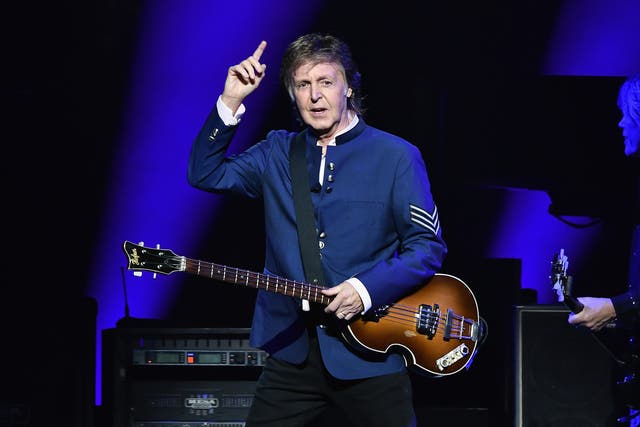 <p>Paul McCartney in concert in Miami in July 2017.</p>