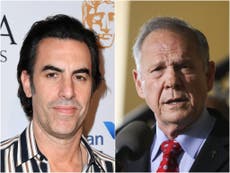 Sacha Baron Cohen reacts as former Alabama Chief Justice Roy Moore loses Who is America? lawsuit
