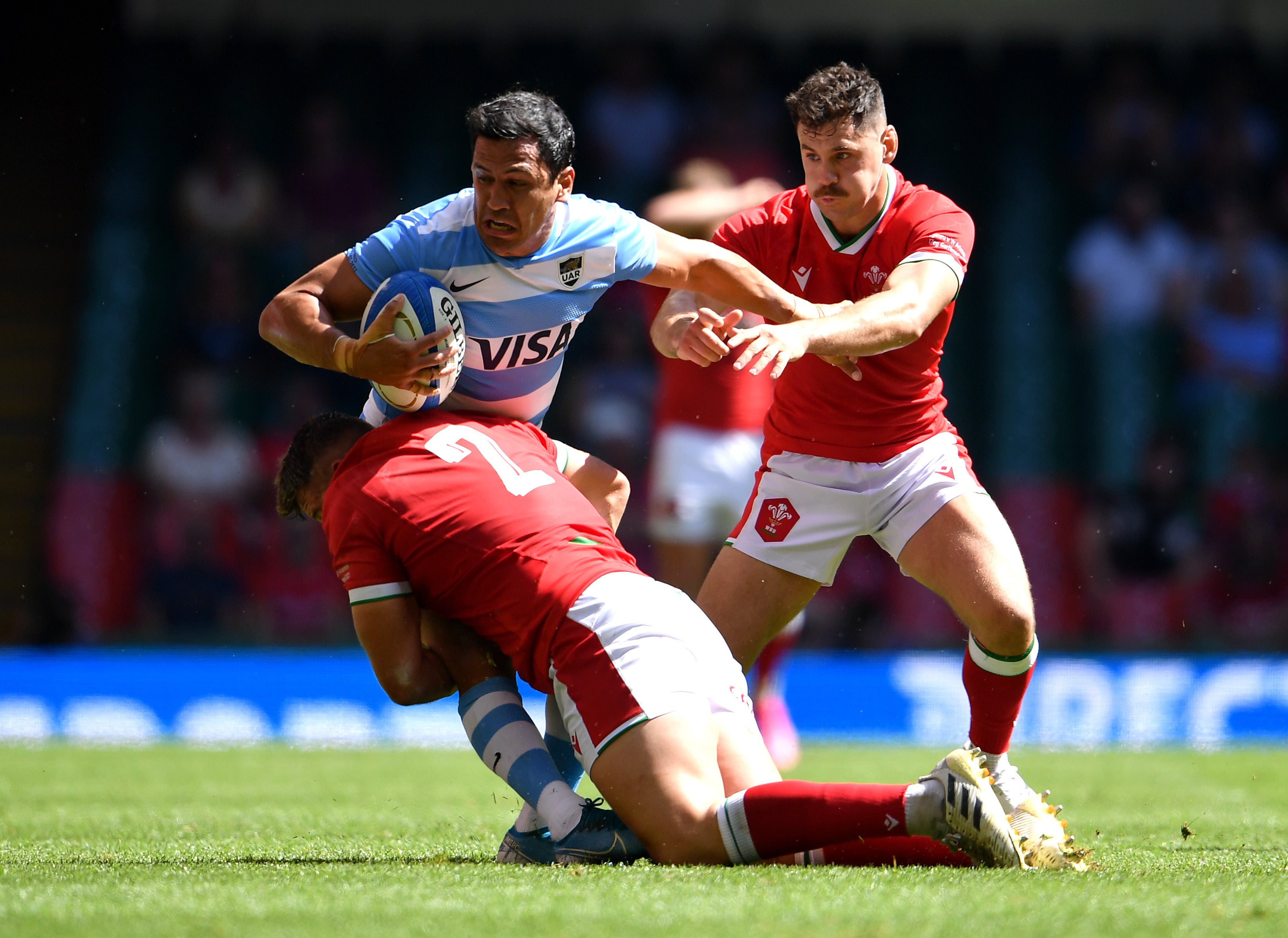 Matias Moroni in action against Wales