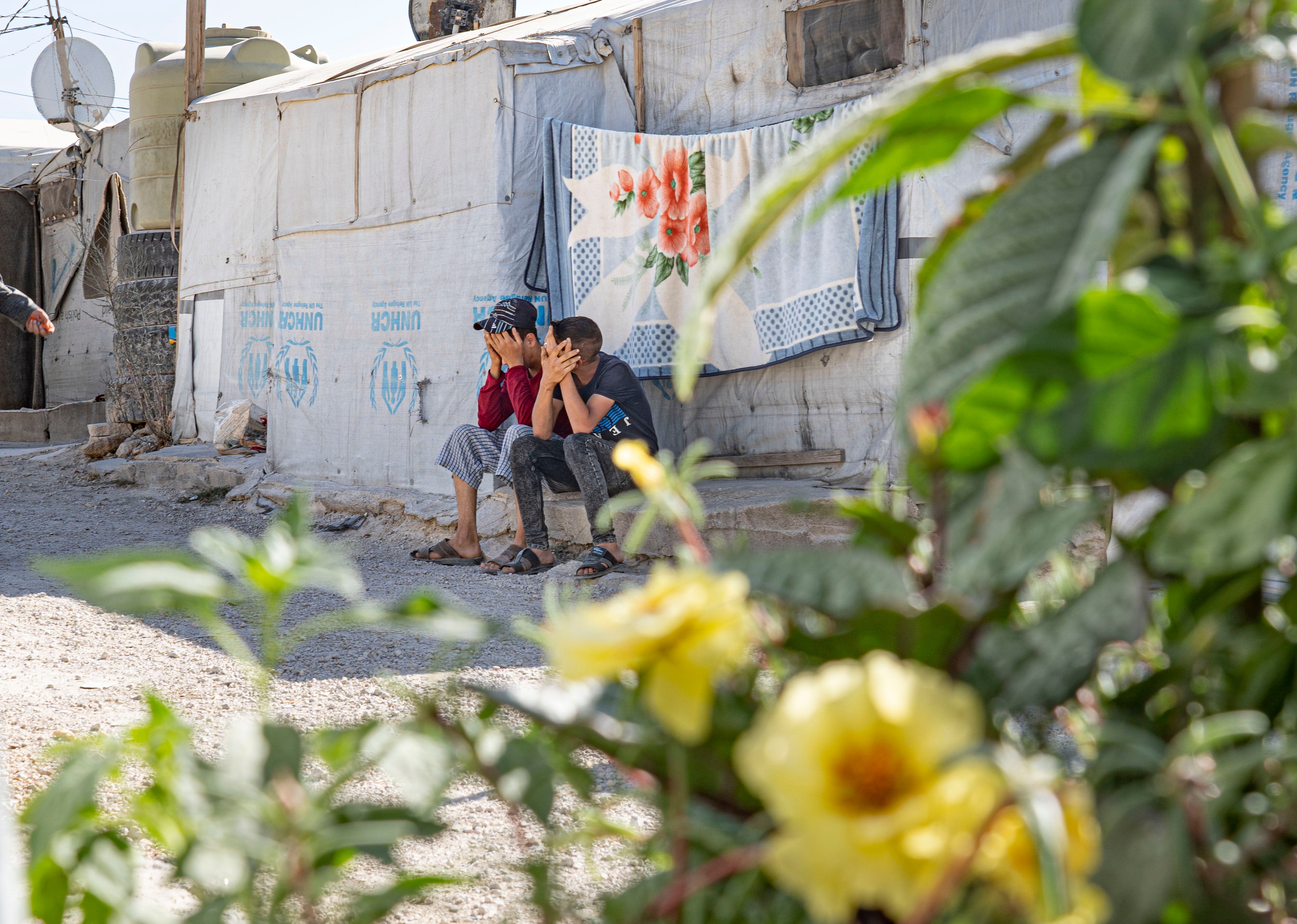 Refugee families in Lebanon say they plan to dismantle their tents and take them with them to Syria as their homes are destroyed