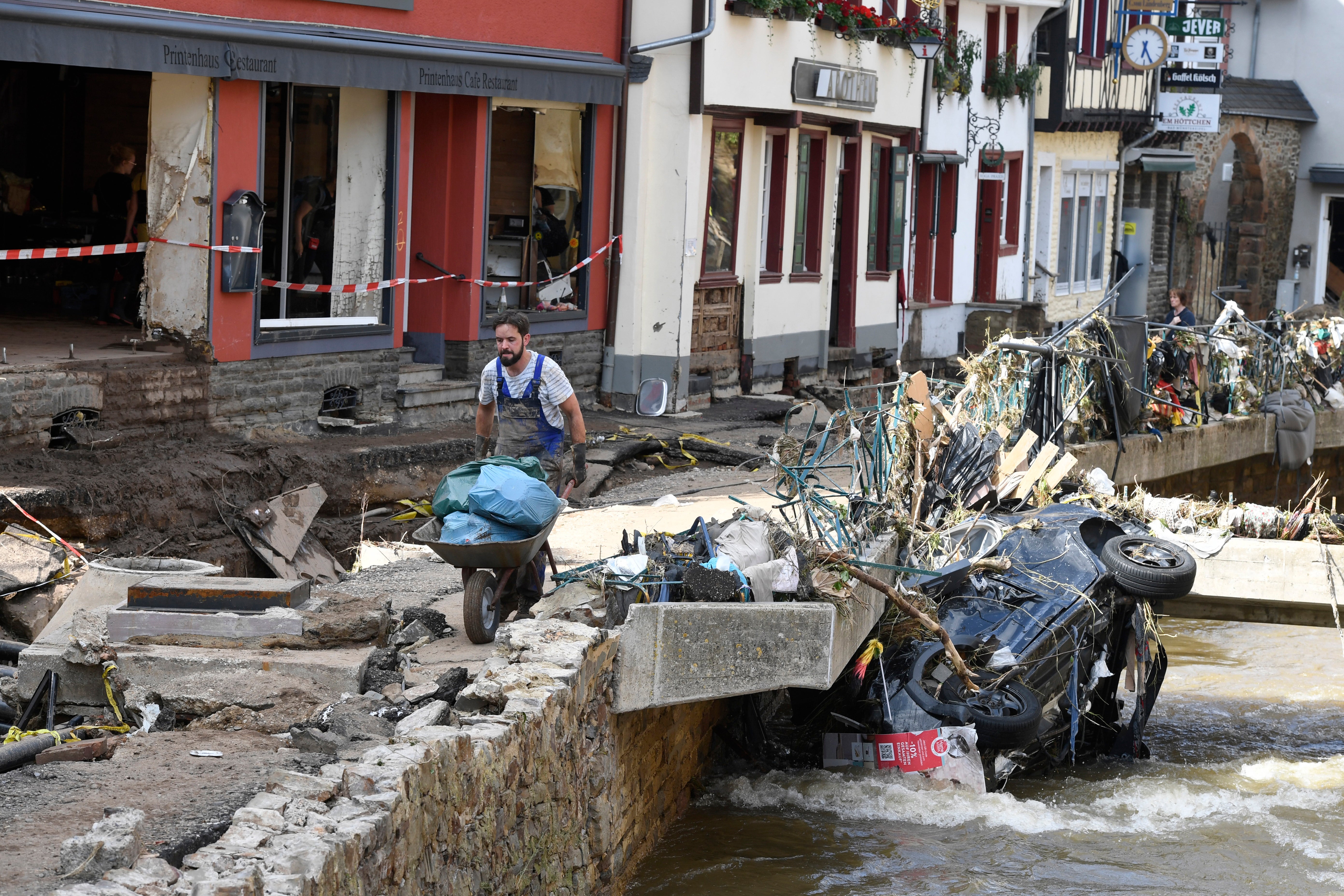 At least 180 have died in unprecedented floods in Germany, Belgium and other parts of western Europe