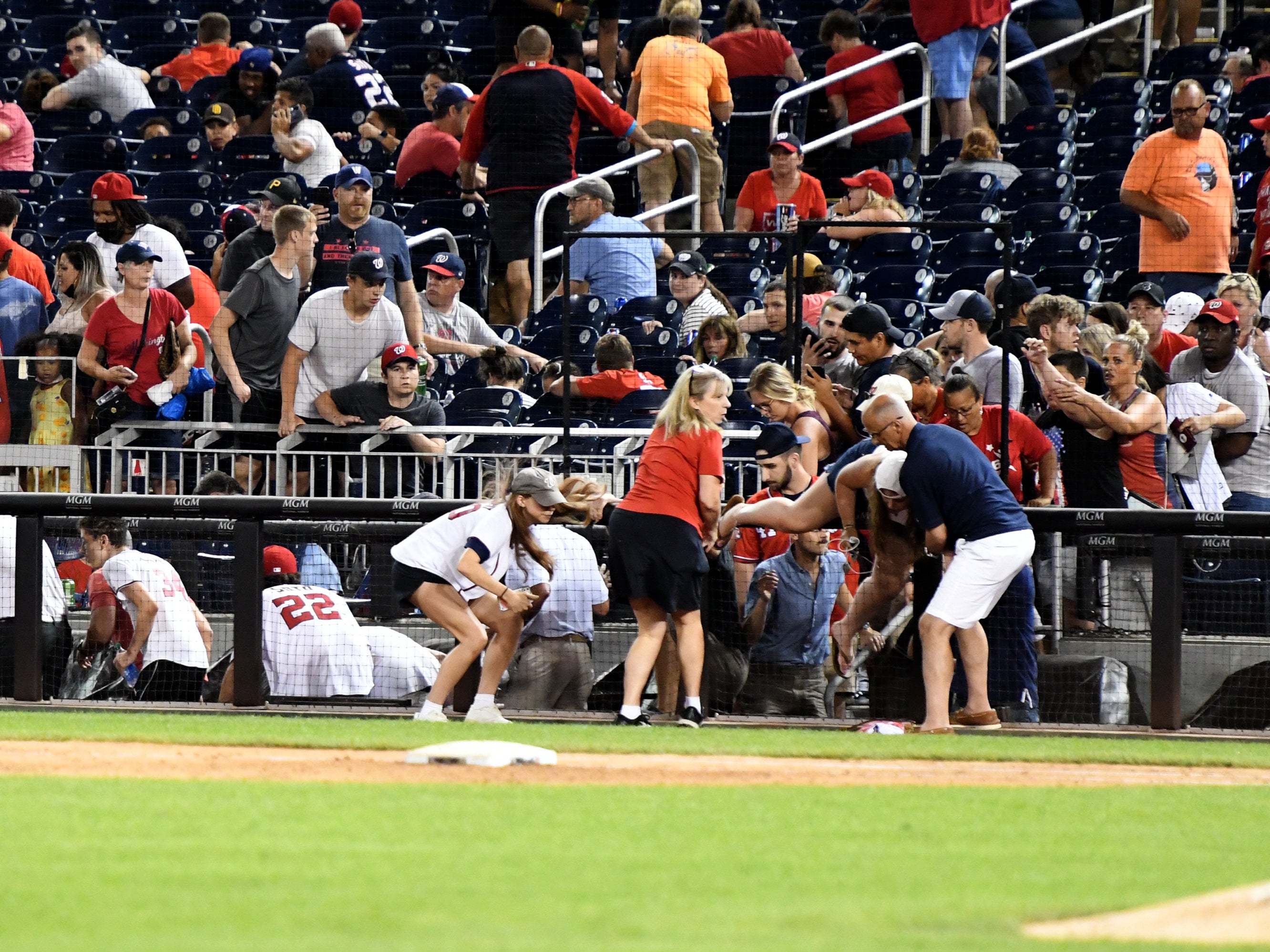 <p>A shooting outside the Washington Nationals stadium on Saturday</p>