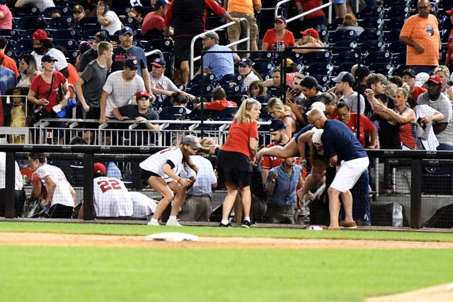 <p>A shooting outside the Washington Nationals stadium on Saturday</p>