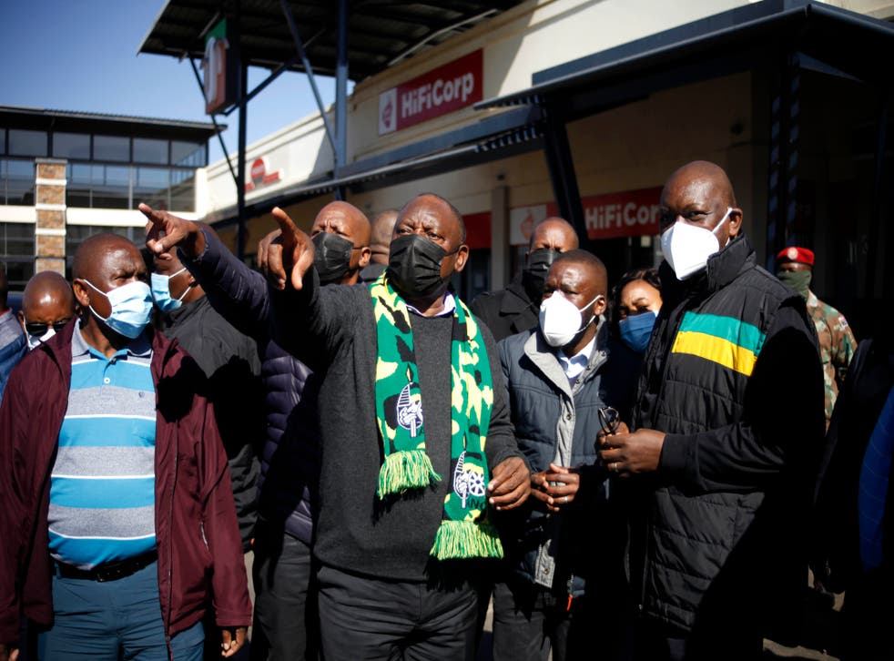 South Africa S Leader Vows To Restore Order Catch Plotters Gauteng Kwazulu Natal Cyril Ramaphosa Nelson Mandela Johannesburg The Independent