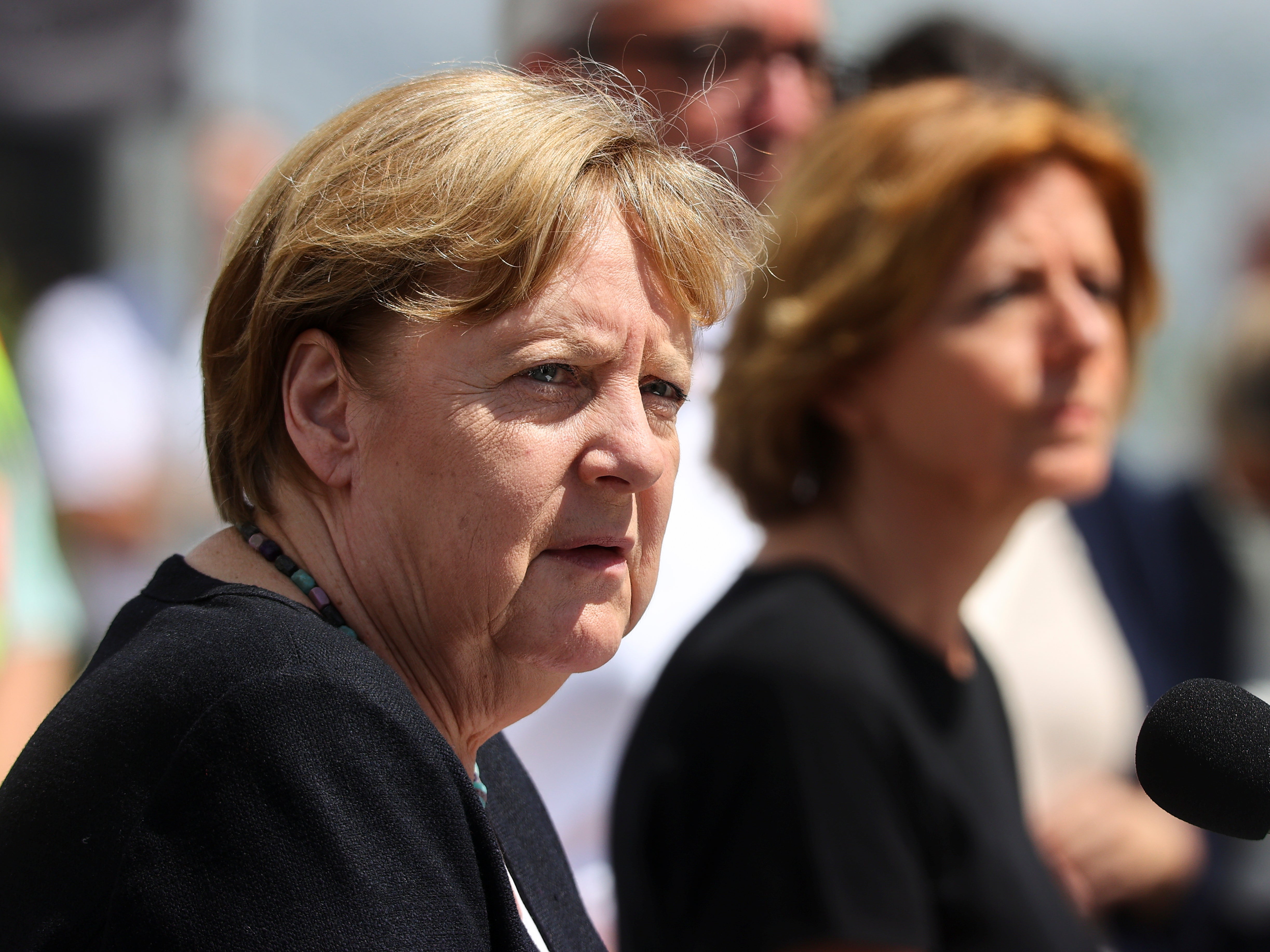 <p>Angela Merkel said Germany must ‘get faster in the battle against climate change’</p>