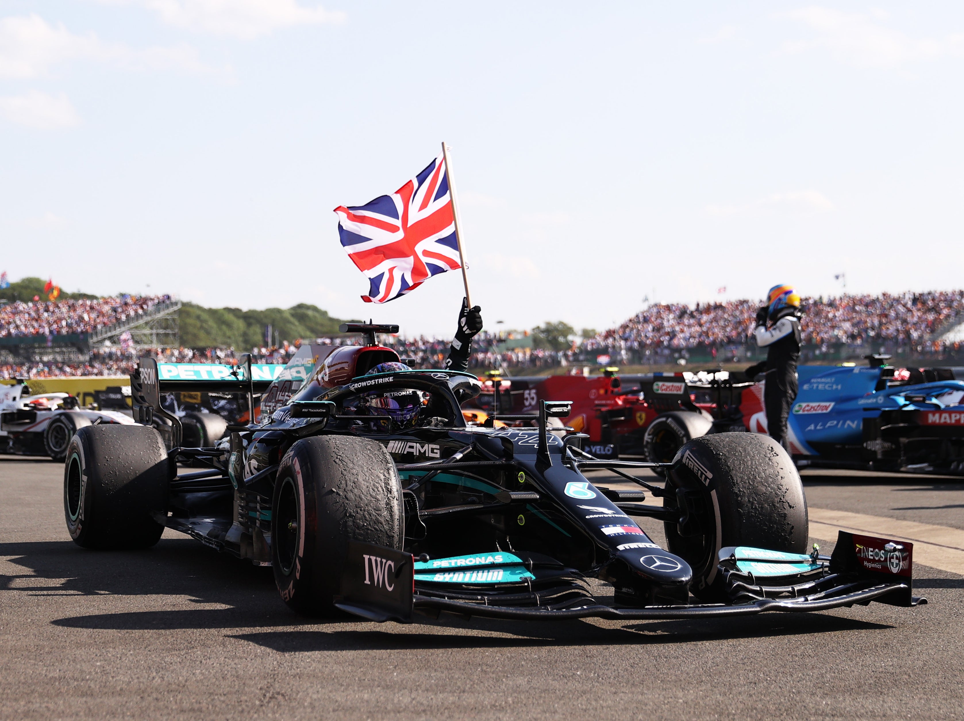 British Grand Prix LIVE F1 result as Lewis Hamilton grabs late win after Max Verstappen crashes on lap one The Independent