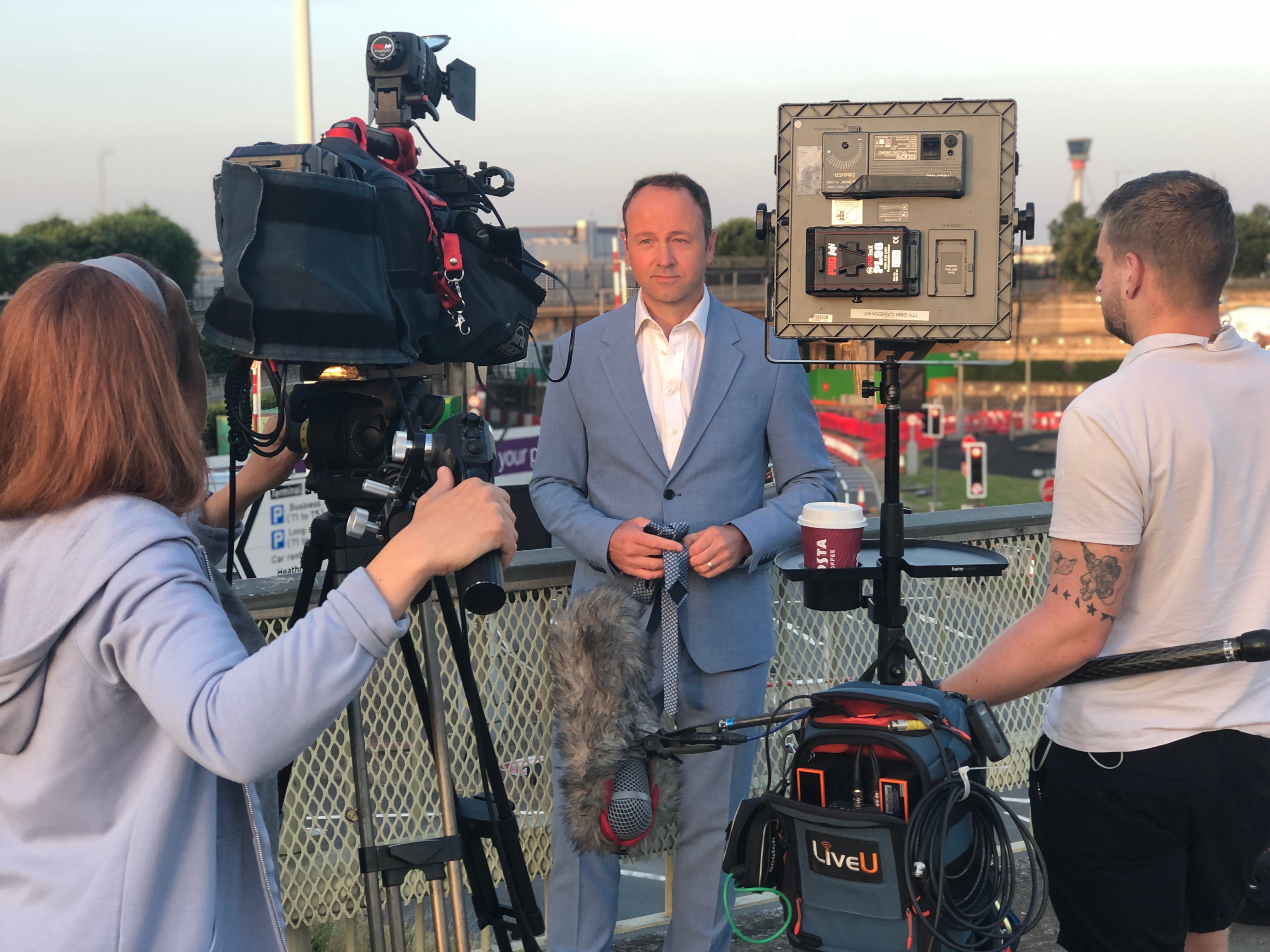 Airport watch: Jonathan Swain of Good Morning Britain reporting from Heathrow