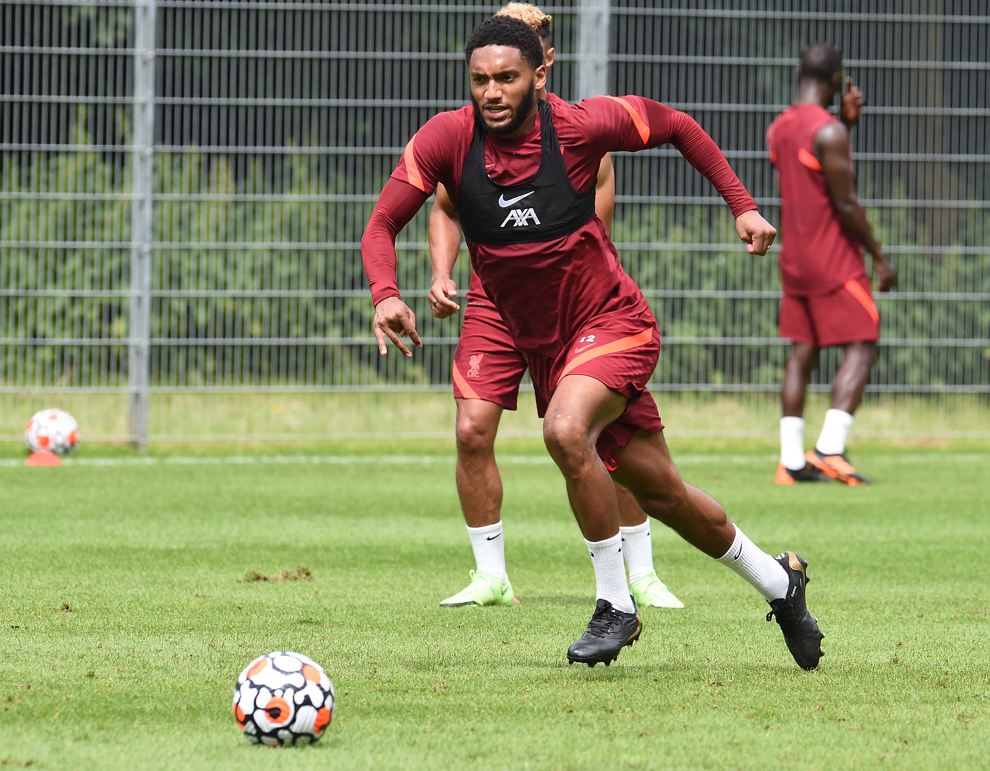 Joe Gomez of Liverpool during a training session