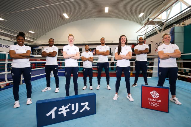<p>Packing a punch: (from left) Caroline Dubois, Cheavon Clarke, Charley Davison, Halal Yafai, Ben Whittaker, Karriss Artingstall, Frazer Clarke and Lauren Price are in the 11-strong Great Britain boxing team in Tokyo</p>