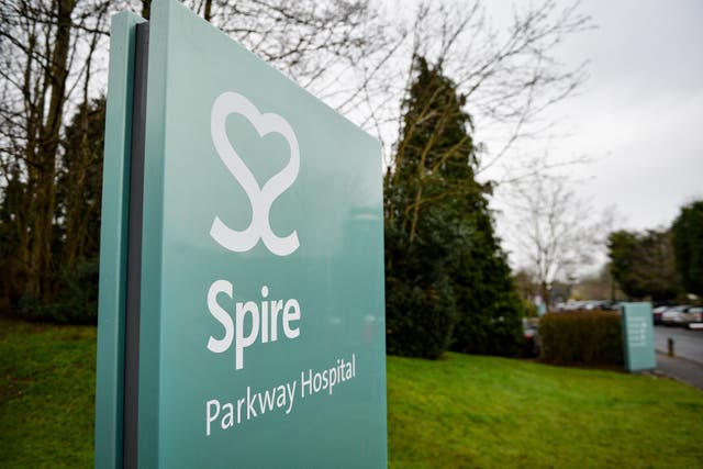 Spire Healthcare sign