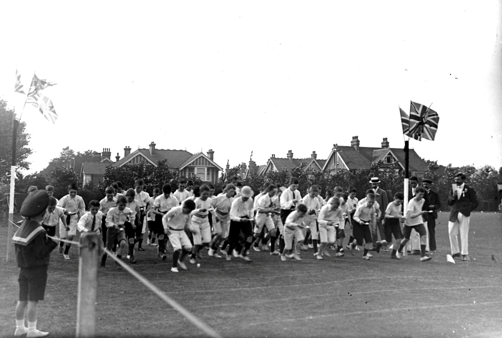 The egg and spoon race on sports day at Holyrood school, Bognor