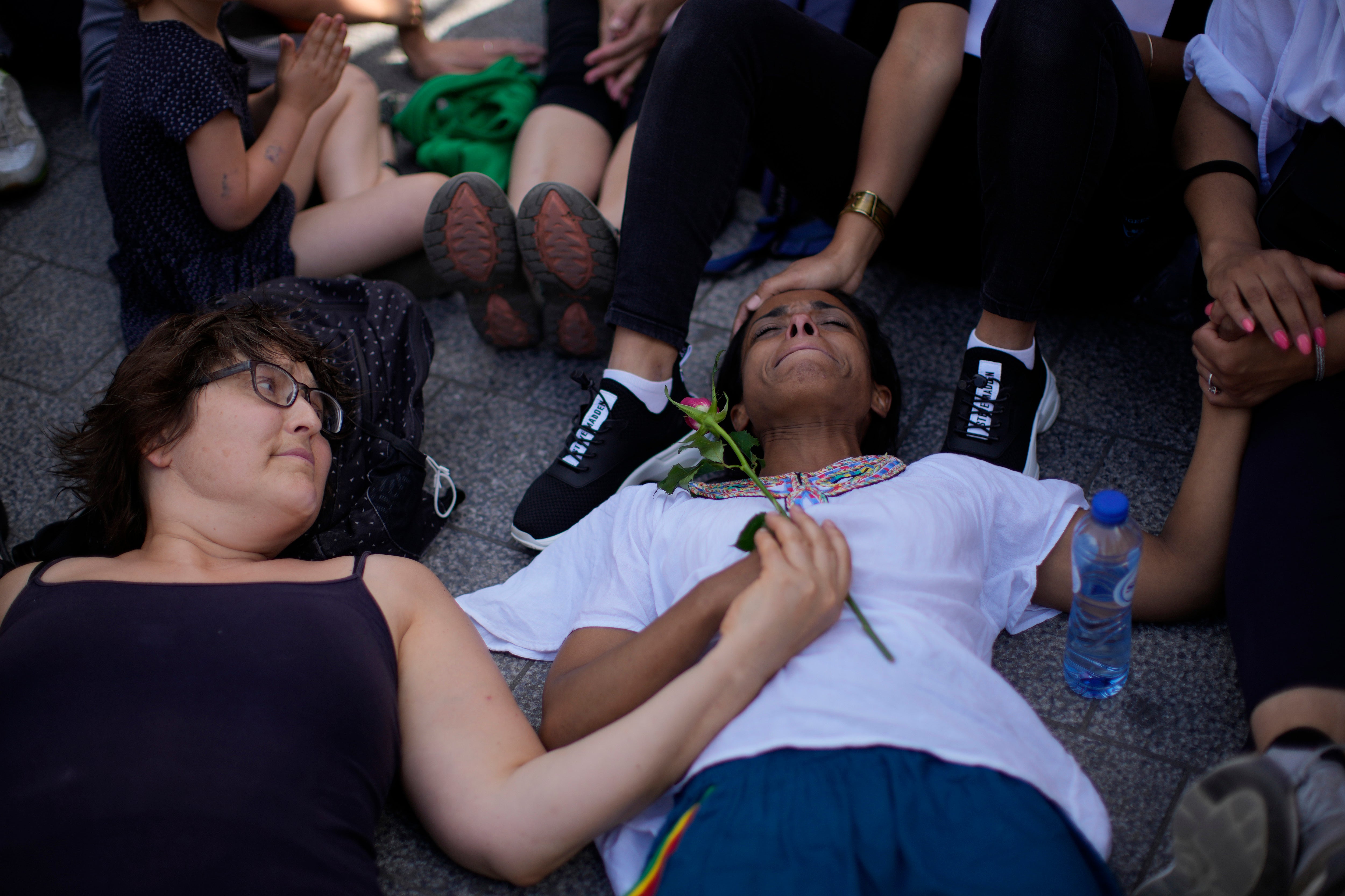 APTOPIX Migrants Belgium Protest