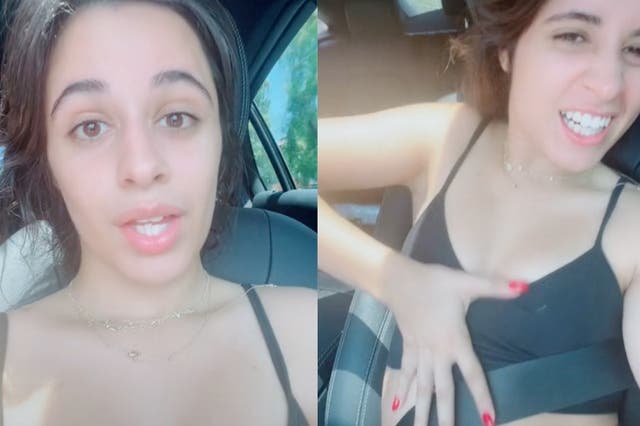 <p>Camila Cabello promotes body acceptance in viral TikTok </p>