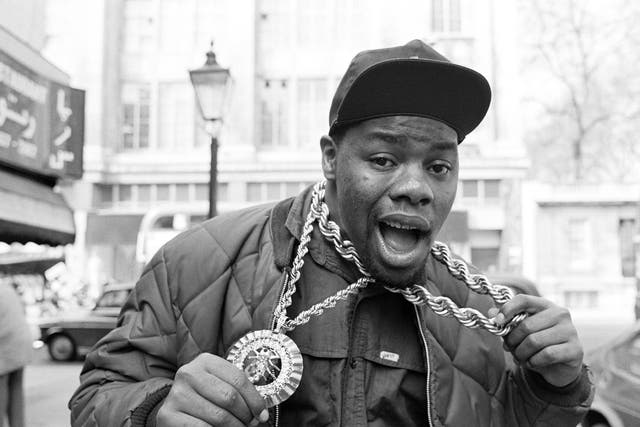 <p>Biz Markie near the offices of Warner Bros Records in London, 1988</p>