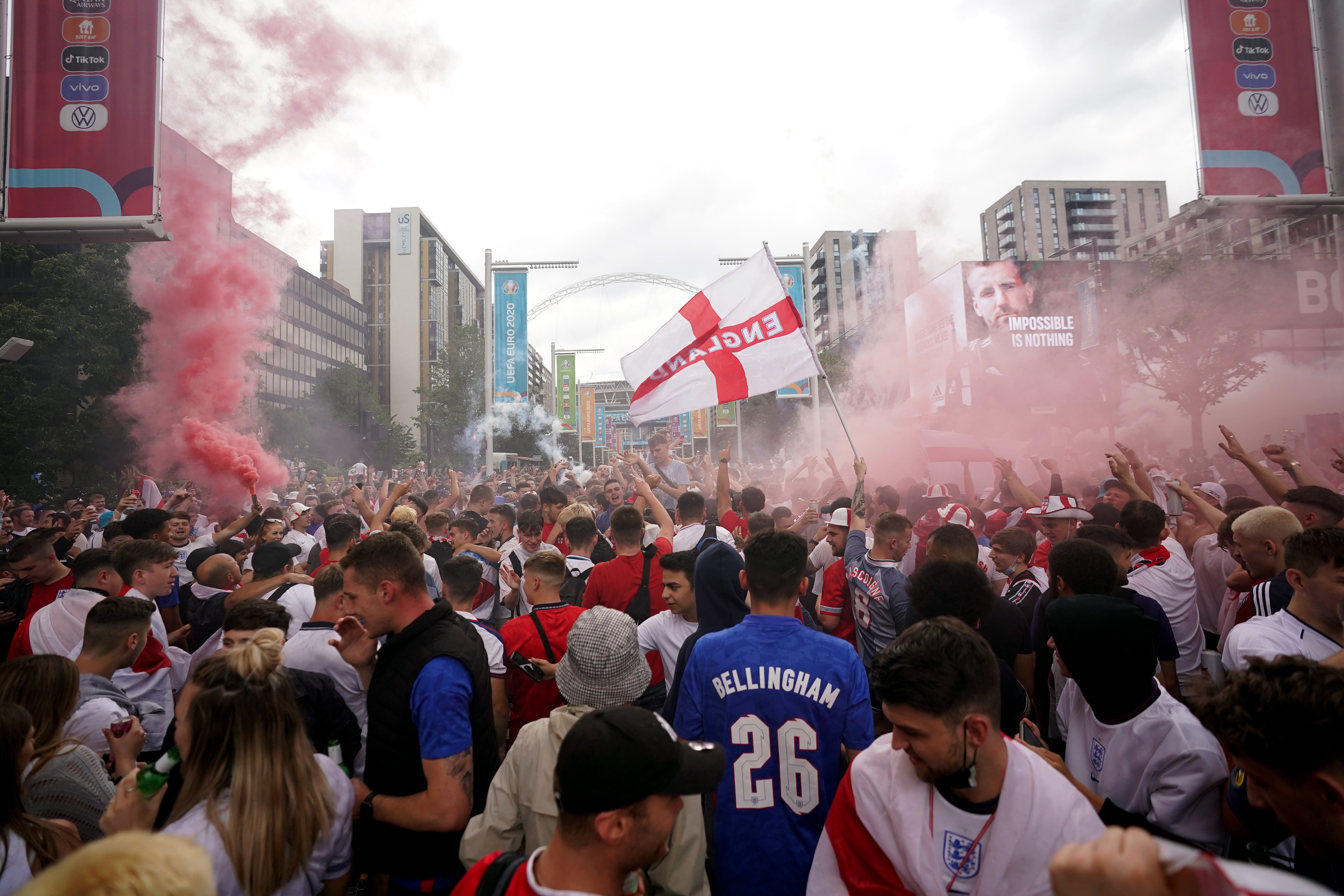 England fans at Wembley