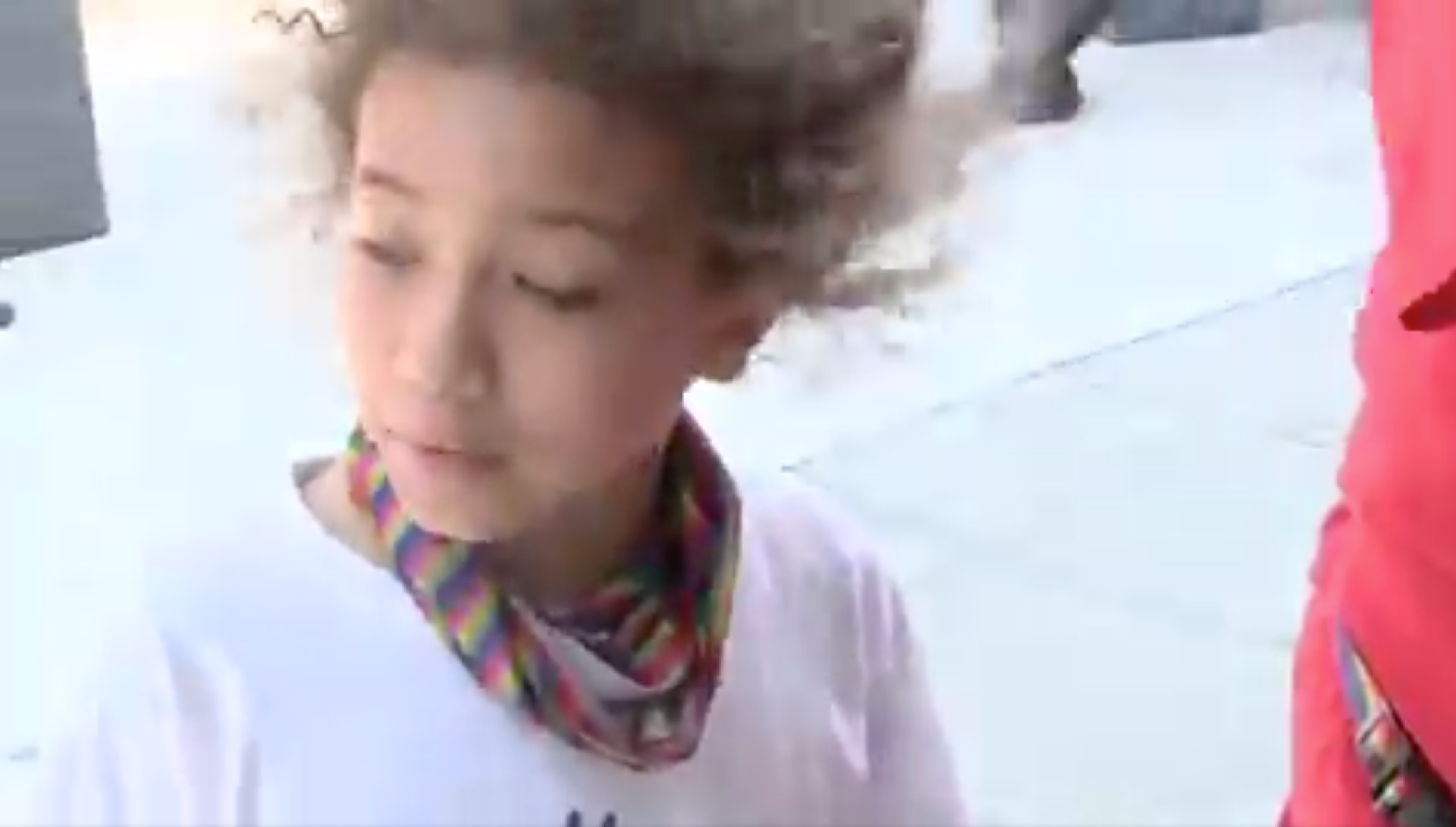 <p>Faris Nunn, de 8 años, le dice a un reportero de WUSA9 que ya ha vivido dos tiroteos</p>