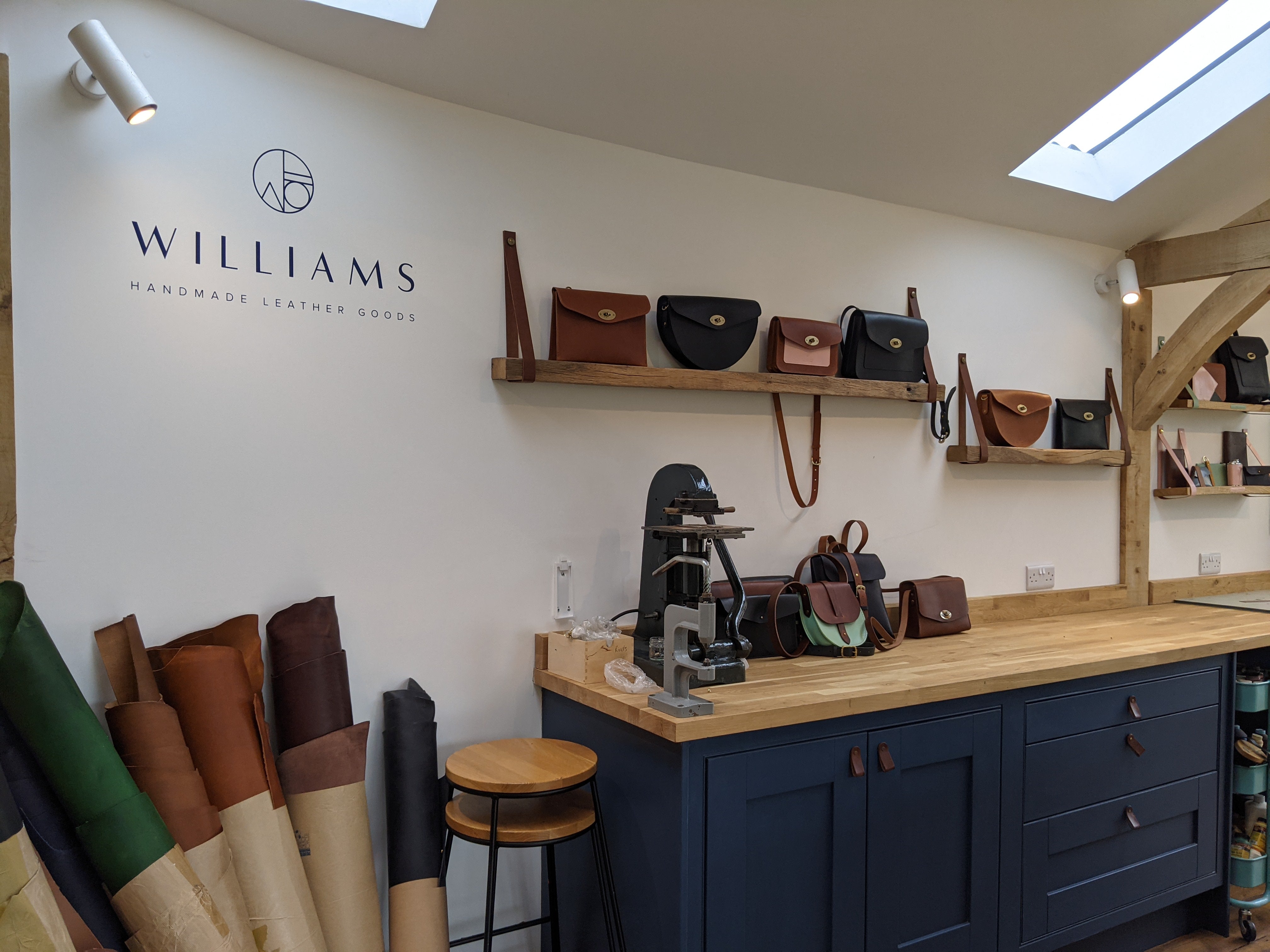 The home studio of leather goods brand Williams Handmade