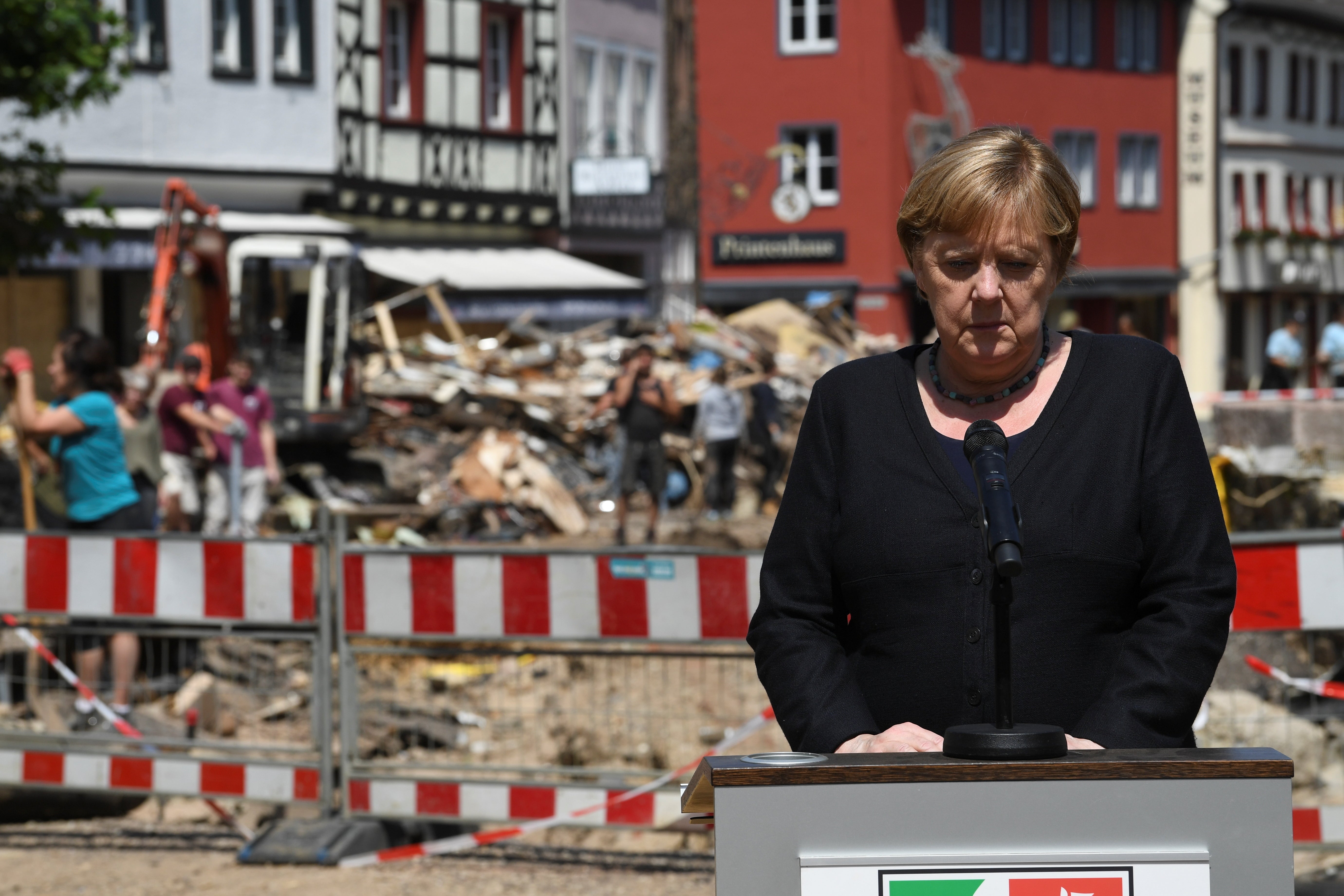 Angela Merkel pledged €500 million to victims of flash floods in Germany earlier this summer