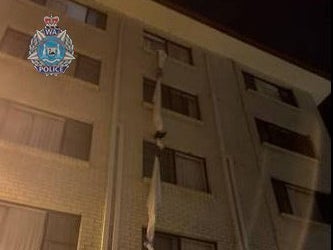 A man has been arrested after escaping hotel quarantine by climbing out the window