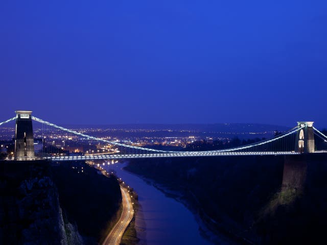 <p>Witnesses called 999 after seeing the man leap from the Clifton Suspension Bridge late on Sunday evening </p>