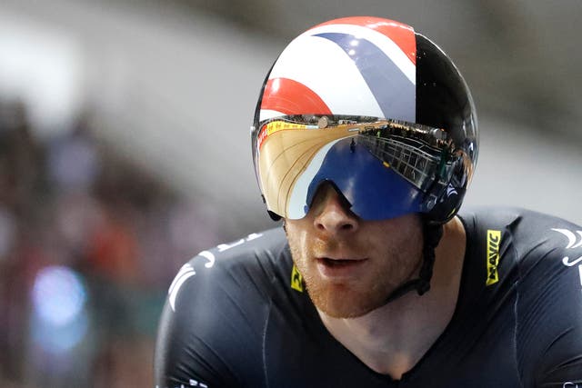 <p>Ed Clancy in action</p>