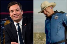 Jimmy Fallon mocks Jeff Bezos over his phallic space rocket