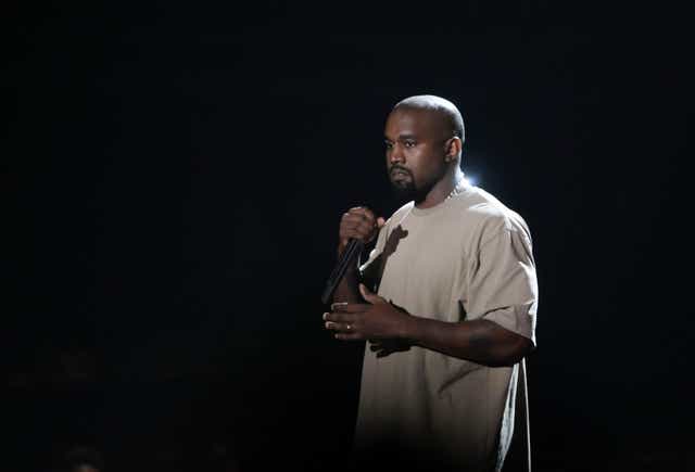 Rapper Kanye West at the MTV Video Music Awards on August 30, 2015