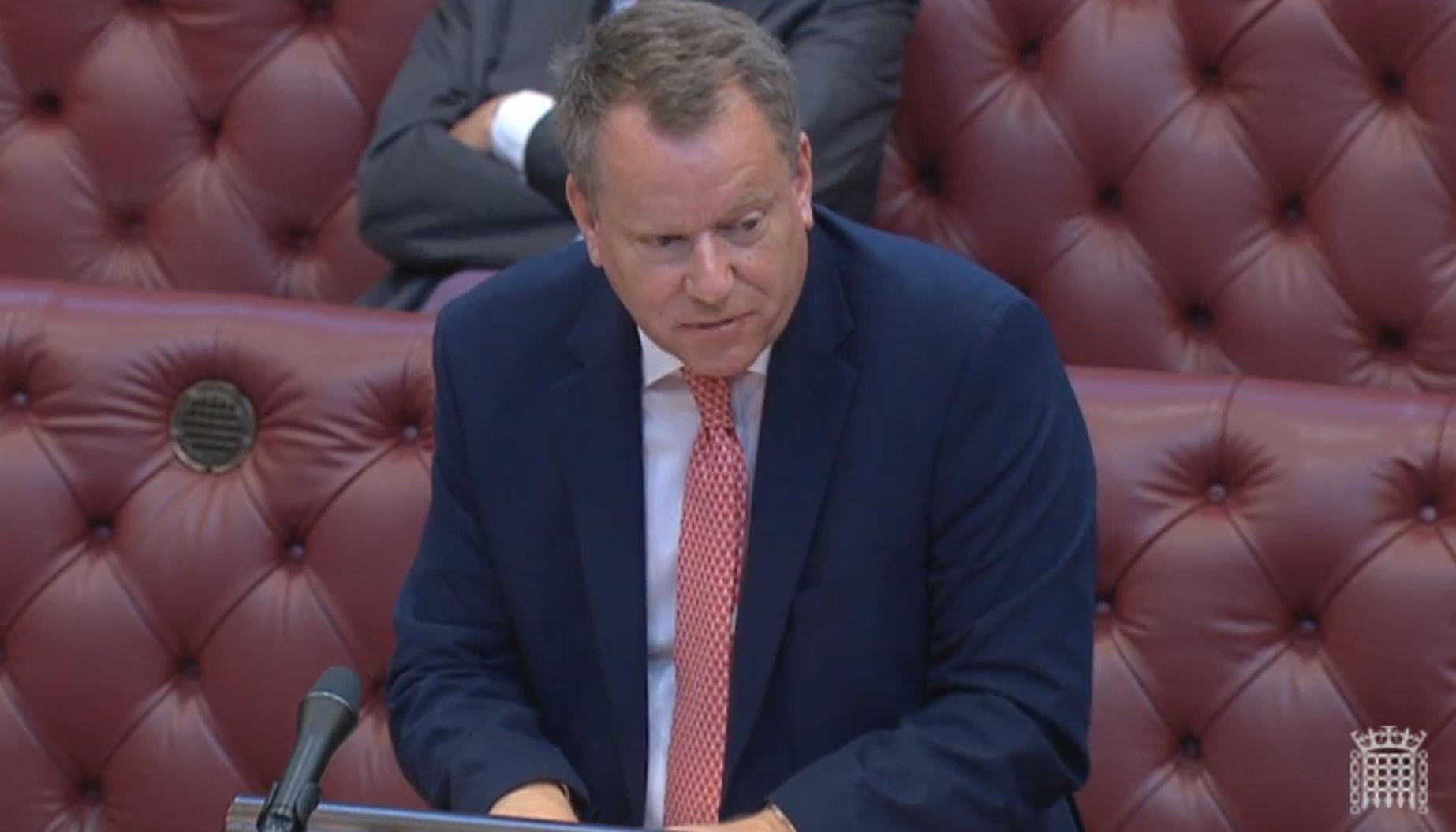 David Frost, the Brexit minister, tells the House of Lords the UK government wants to renegotiate the Northern Ireland protocol