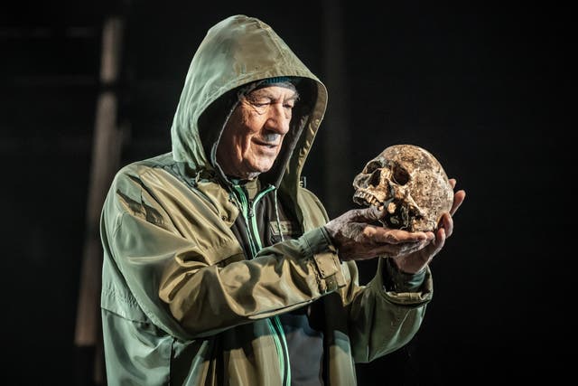 <p>Ian McKellen as Hamlet, 50 years after he first played the prince</p>