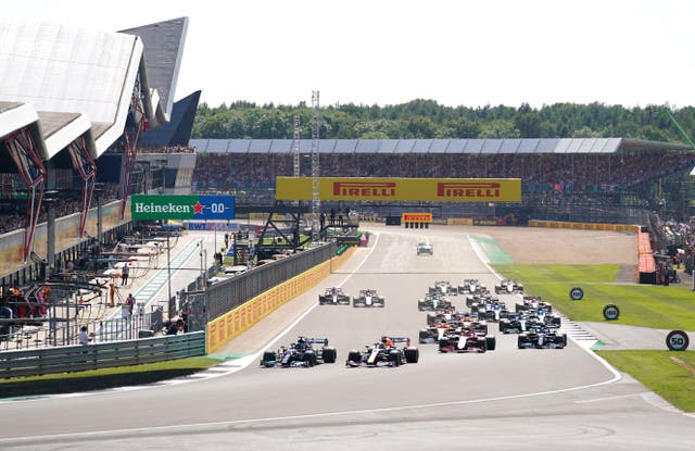 Lewis Hamilton and Max Verstappen collided at the start of the Grand Prix