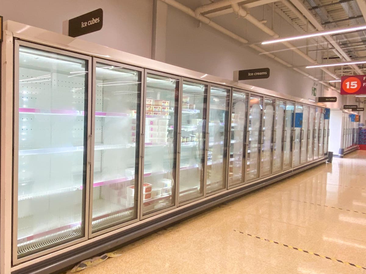 Covid app ‘pingdemic’ blamed for empty supermarket shelves