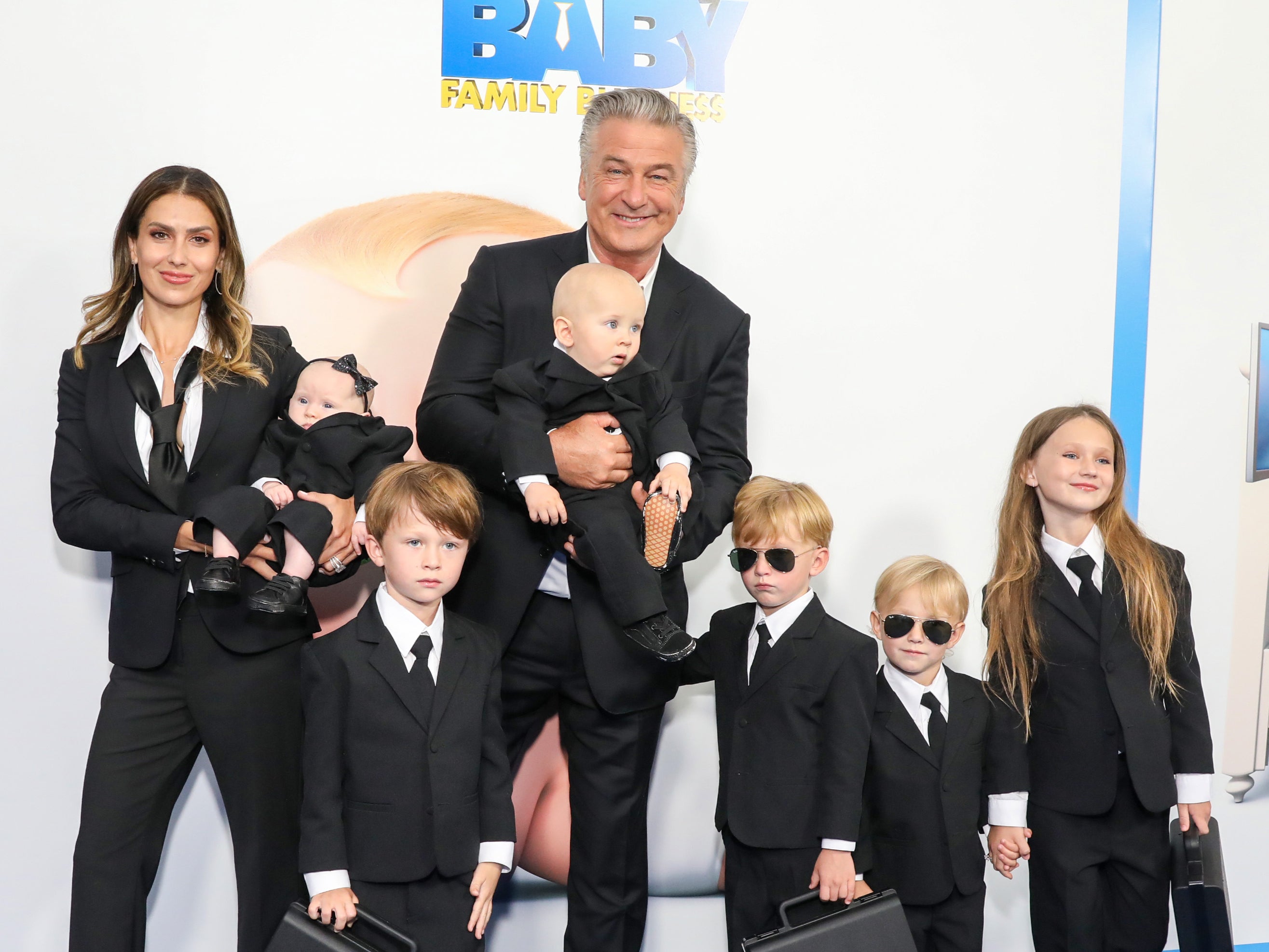 Hilaria and Alec Baldwin with their children