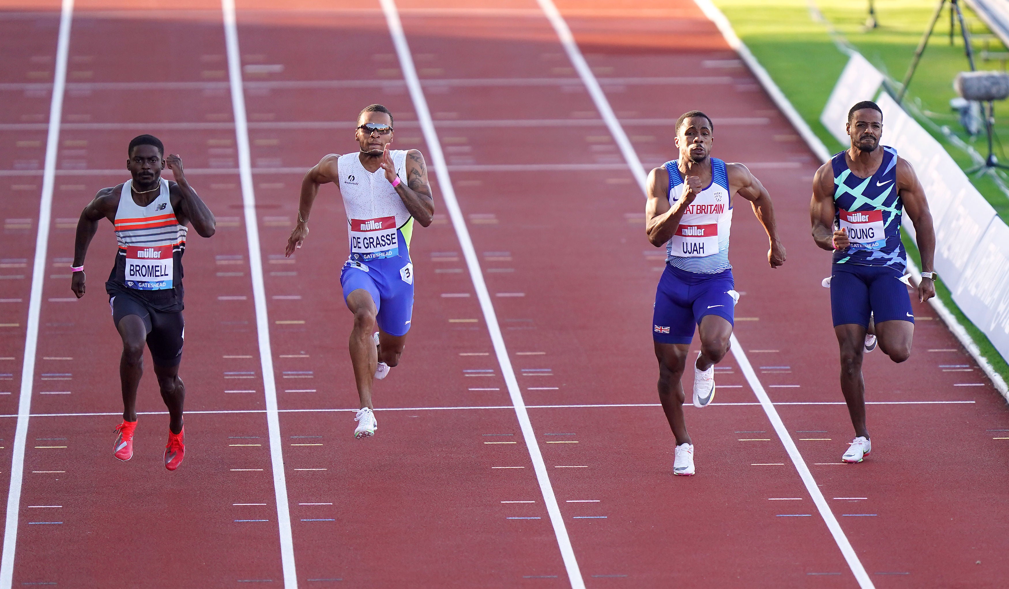 Ujah finishes second to Bromell in the Diamond League at Gateshead earlier this month