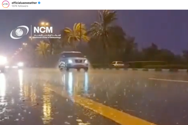 <p>At this time of year in the UAE, it is blisteringly hot – yet heavy rain has been drenching Dubai over the past few days</p>