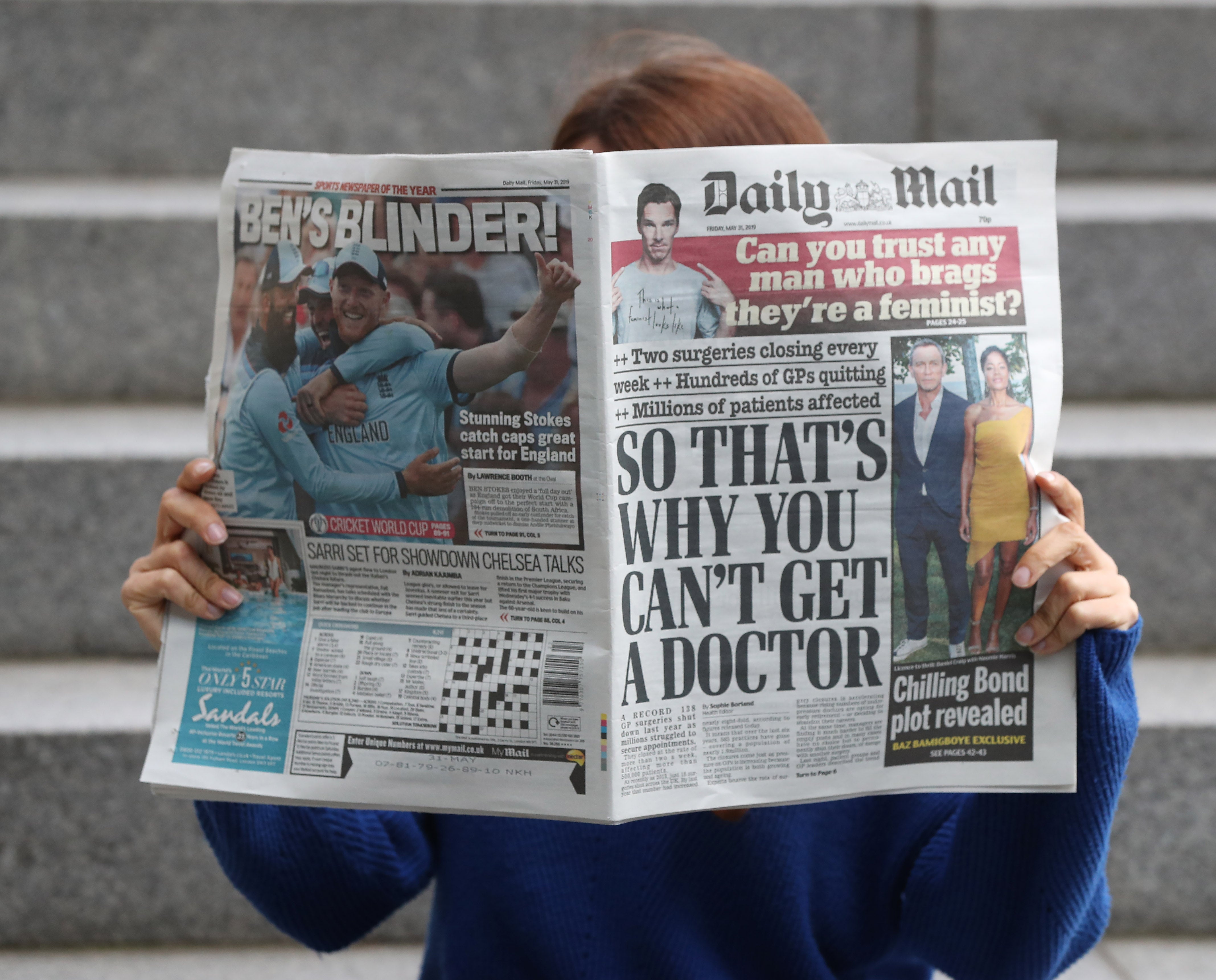 The Daily Mail’s owner reported a revenue increase (Jonathan Brady/PA)