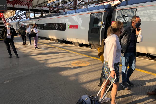<p>Getting busier: weekend rail use is now above half of pre-pandemic levels</p>