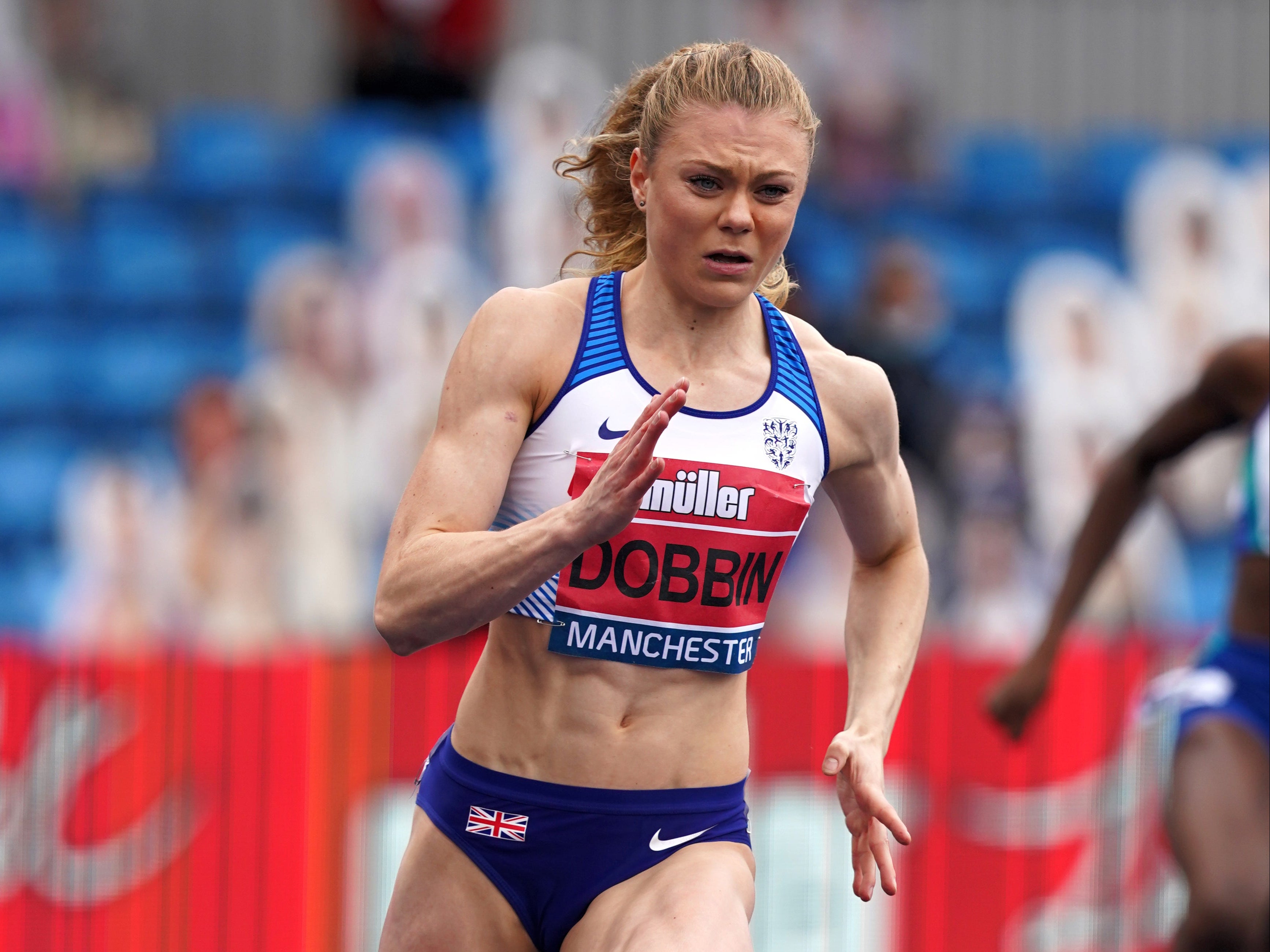 Beth Dobbin runs in the 200m for Team GB (Martin Rickett/PA)