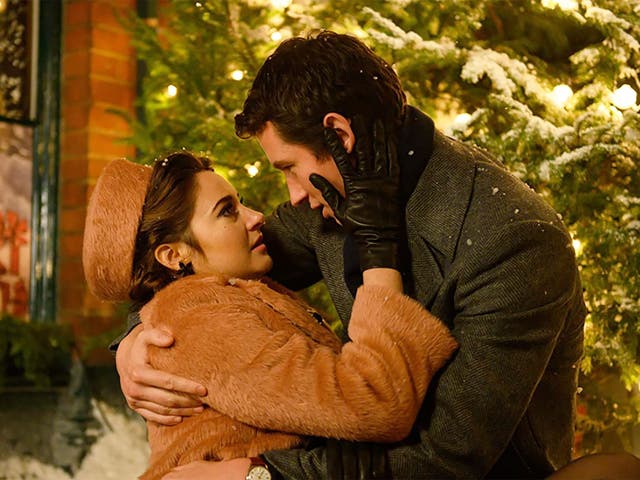 <p>Shailene Woodley and Callum Turner in ‘The Last Letter from Your Lover'</p>