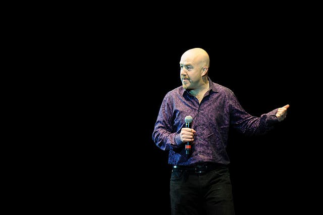 <p>Andy Parsons performing at the Hammersmith Apollo in London</p>