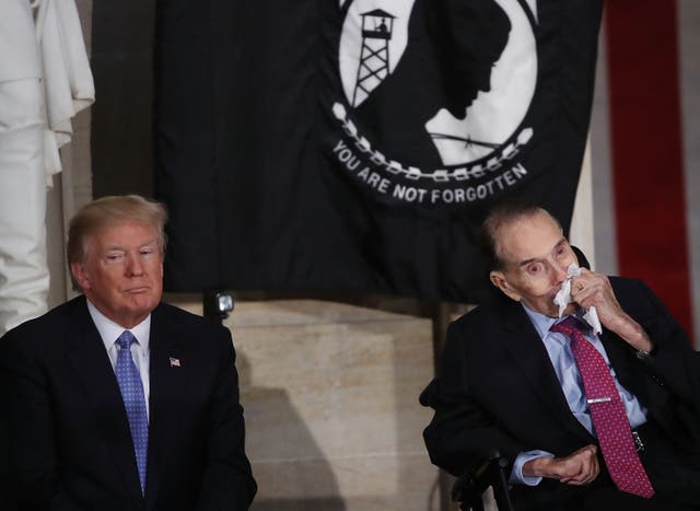 <p>Former GOP senator Bob Dole says he still supports Donald Trump, but is somewhat ‘Trumped out’</p>