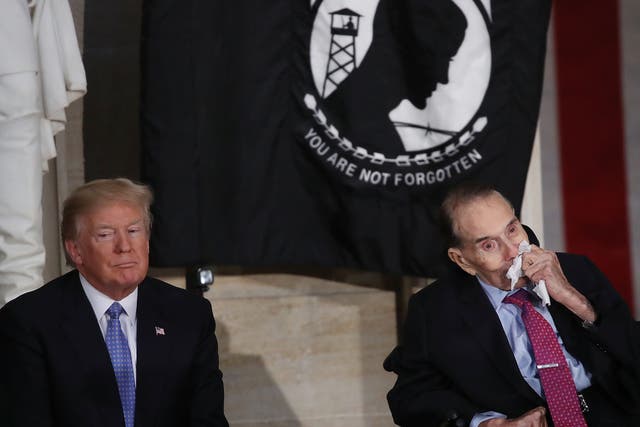 <p>Former GOP senator Bob Dole says he still supports Donald Trump, but is somewhat ‘Trumped out’</p>