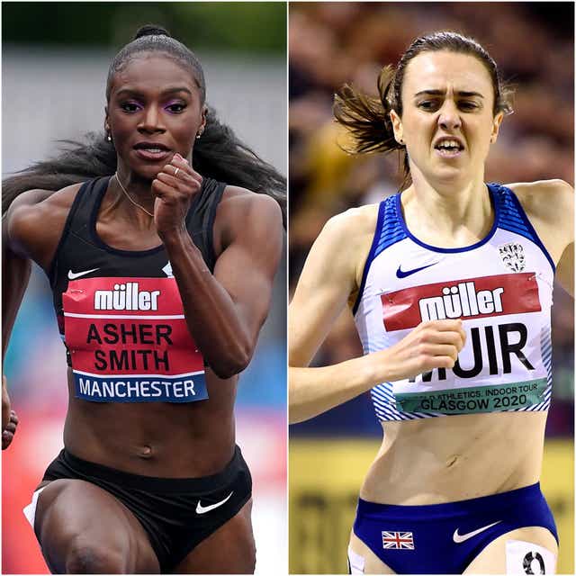 Dina Asher-Smith and Laura Muir (PA)