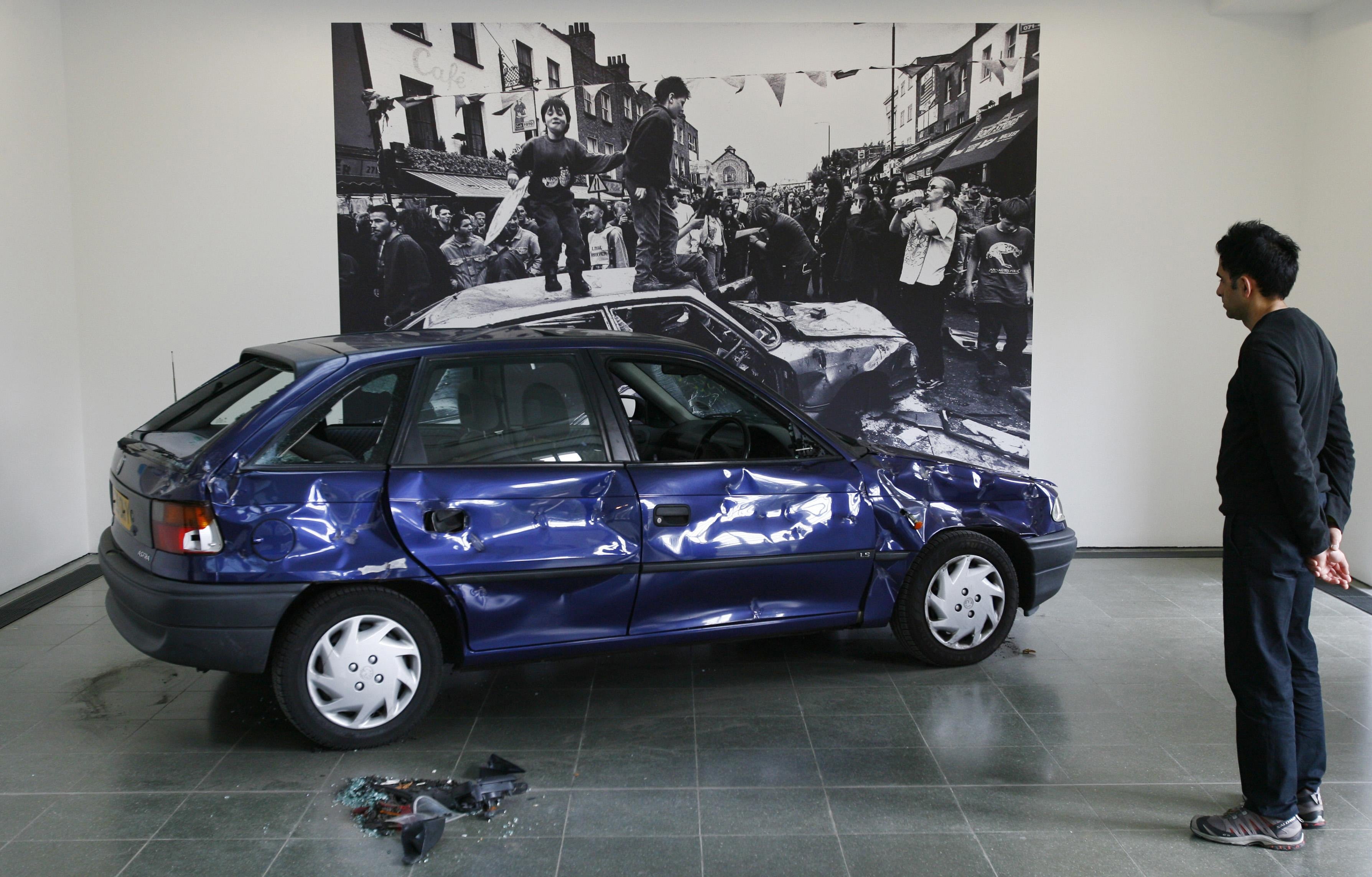 ‘‘Kill the Cars, Camden Town’ (1996): Metzger believed capitalism smothered art