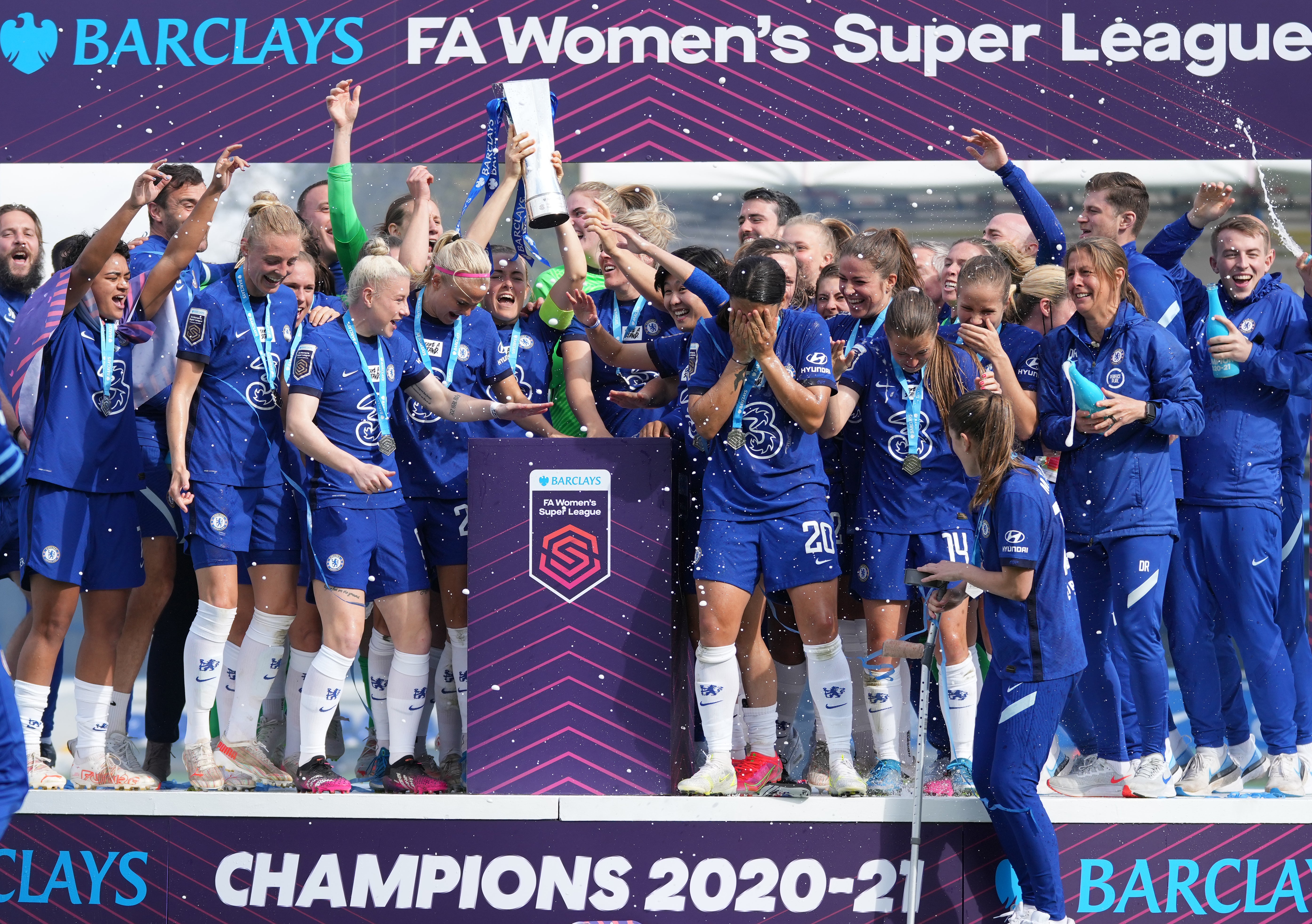 Chelsea retained the Women’s Super League title last term (John Walton/PA)